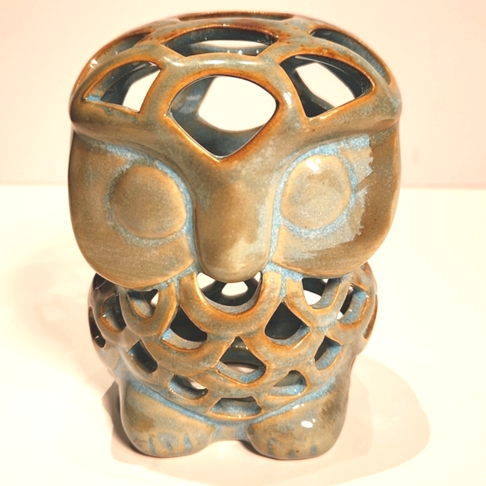 Ceramic Glazed Owl Potpourri Holder🦉